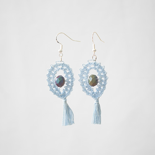 Beaded Squiggle Earrings